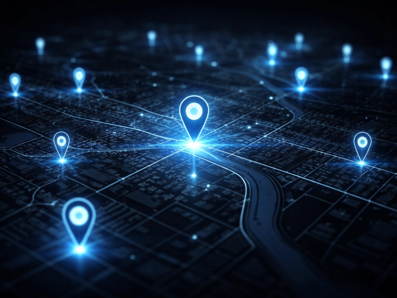 Mapa de Málaga con negocios posicionados en Google